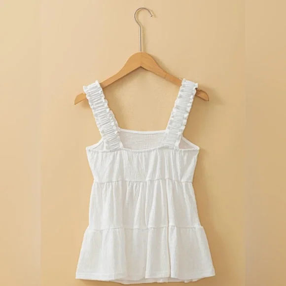 White Ruffle Top - Picture 6 of 10